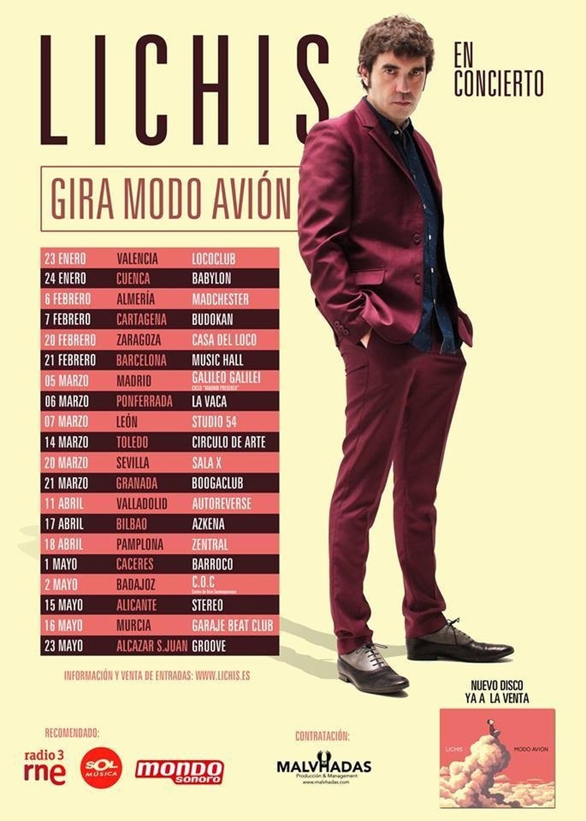 Lichis presentará su disco »Modo Avión» el 18 de abril en el Zentral Kafé Teatro de Pamplona
