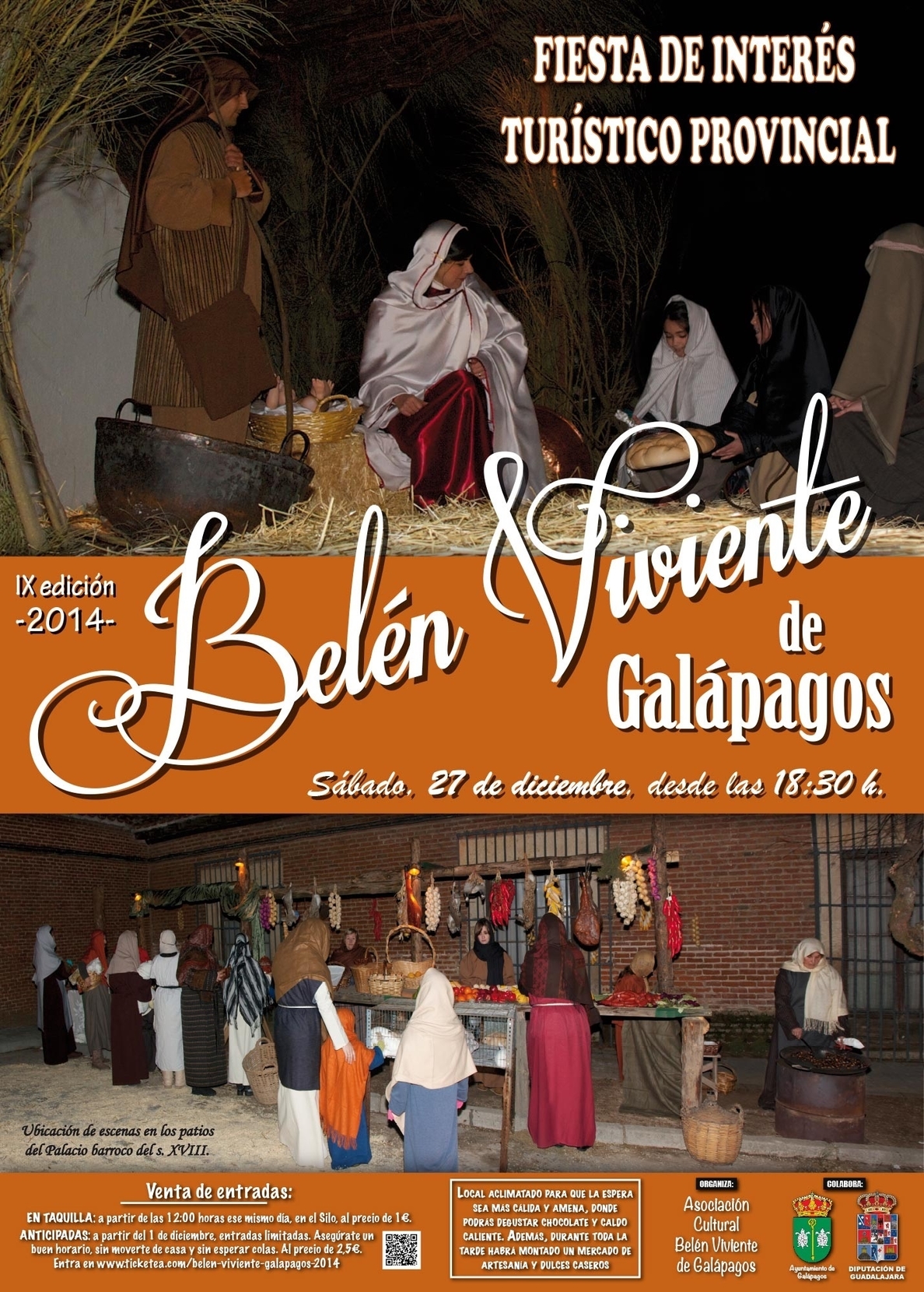 Galápagos (Guadalajara) representa el sábado su Belén Viviente estrenando declaración de Interés Turístico Provincial