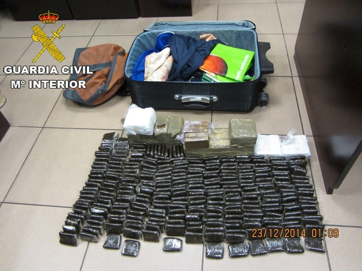 Detenido un pasajero en el Puerto de La Luz (Gran Canaria) con 21 kilogramos de hachís en una maleta de mano
