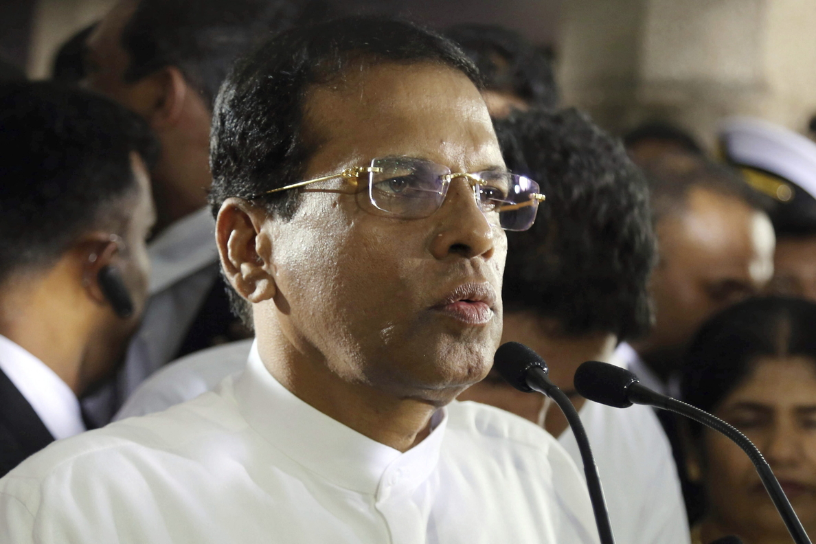 Sirisena nombra Gobierno y anuncia parlamentarias en 100 días en Sri Lanka