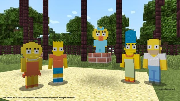 Minecraft seguirá ampliándose con el lanzamiento del pack de »Los Simpsons»