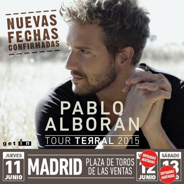 Pablo Alborán amplía su gira Terral con más conciertos en Madrid, Sevilla y Córdoba