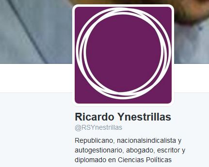 Ynestrillas se pone el logo de »Podemos» al que ve heredero de »Falange auténtica»