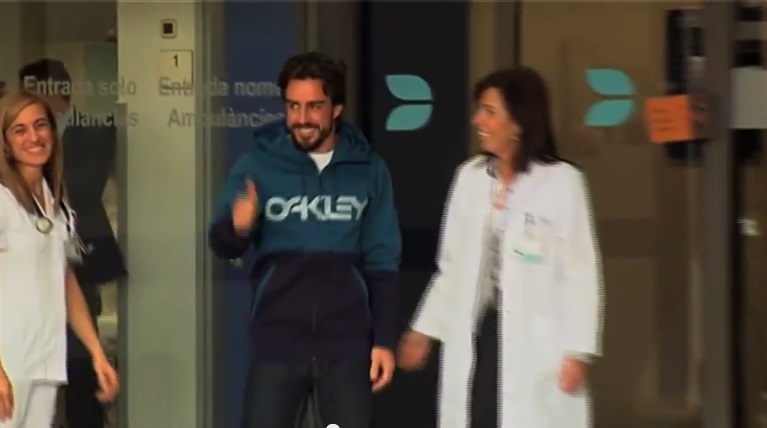 Alonso sale del hospital tres días después de haber sido ingresado