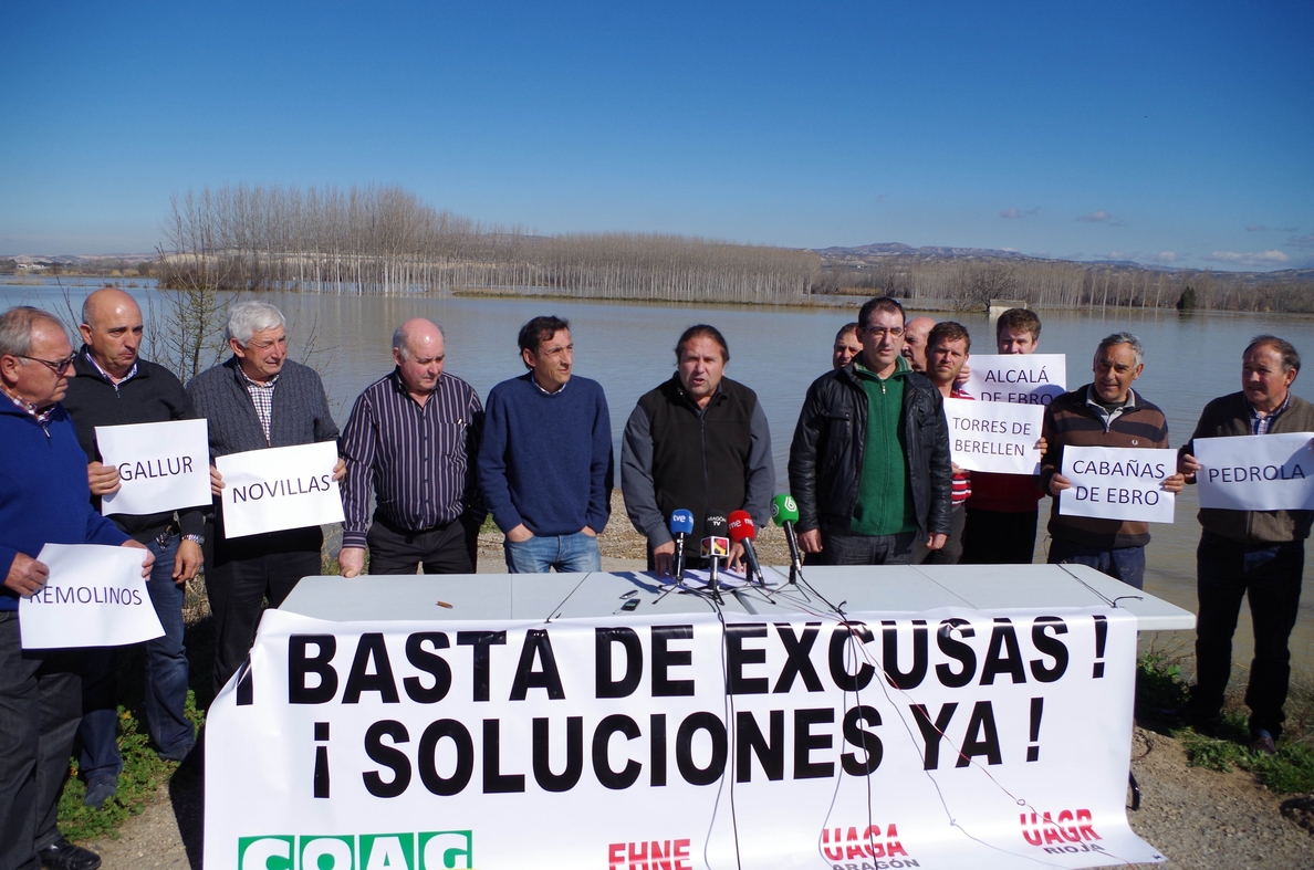 La riada afecta a 45.000 hectáreas y provoca 50 millones de pérdidas, según COAG Valle del Ebro