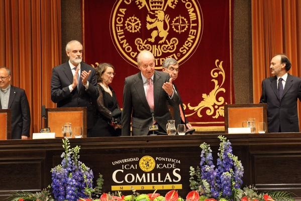 El Rey Juan Carlos apela a los valores que nos unen al presentar la Cátedra de América Latina de la Pontificia Comillas