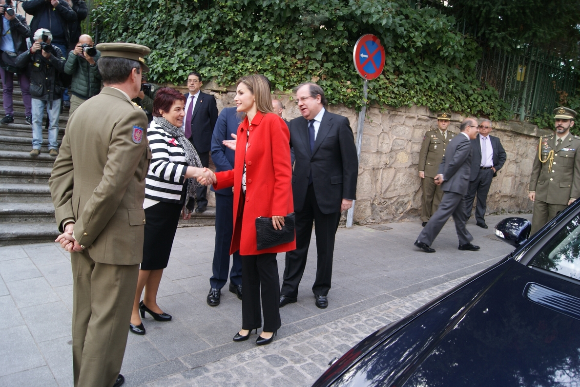 La Reina Letizia visita este lunes la Academia de Artillería de Segovia-. Firma: ARM/CJM .-