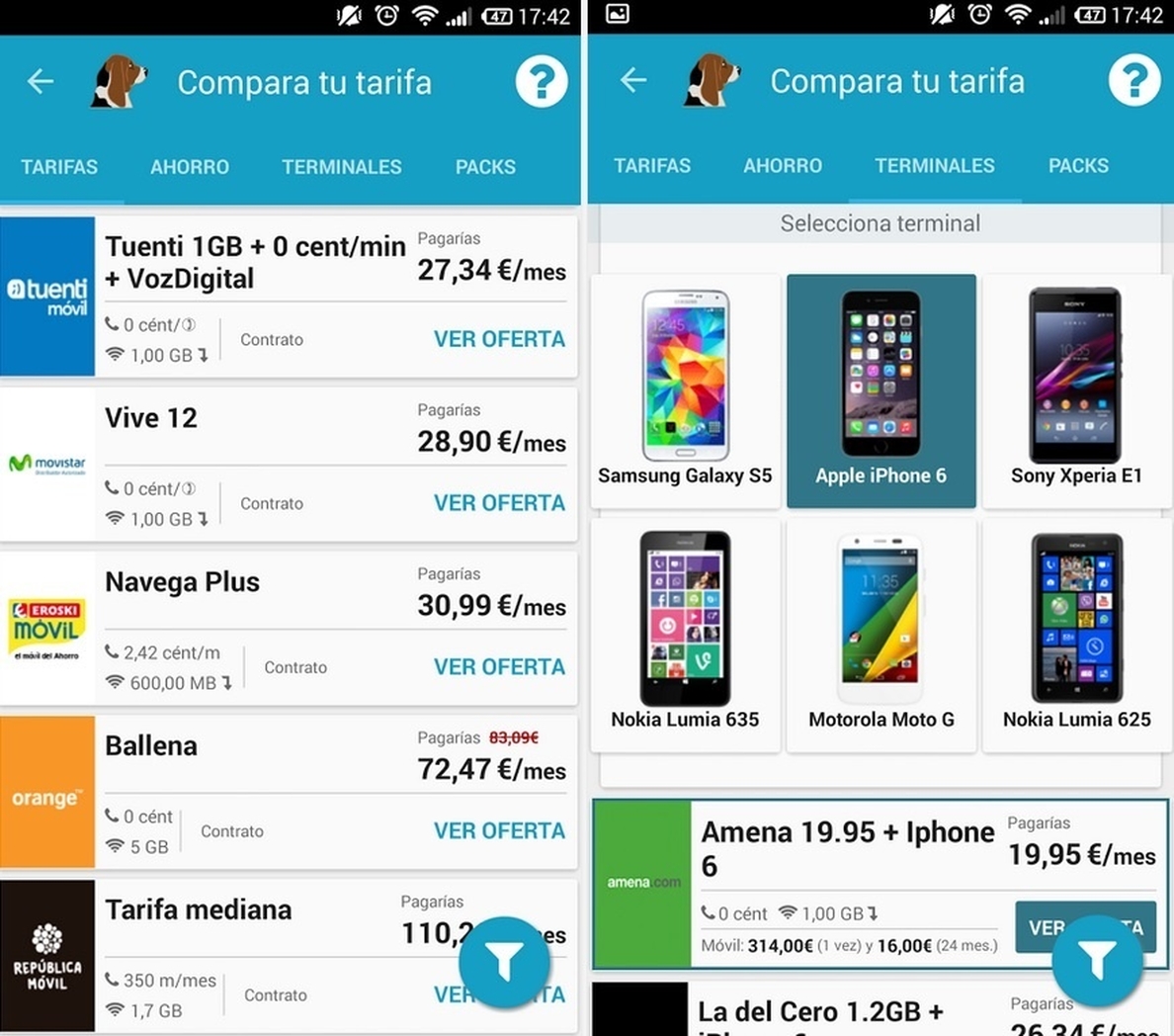 Rastreator.com lanza una »app» para Android que analiza el consumo de móvil