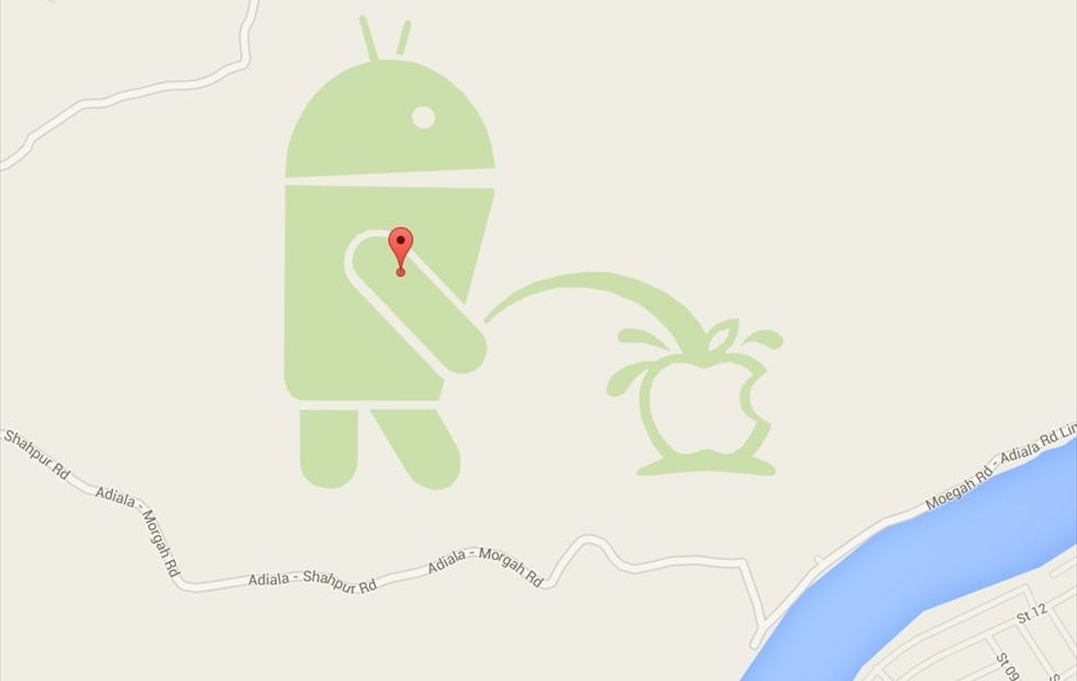 Google se disculpa por la imagen de Android orinando sobre Apple