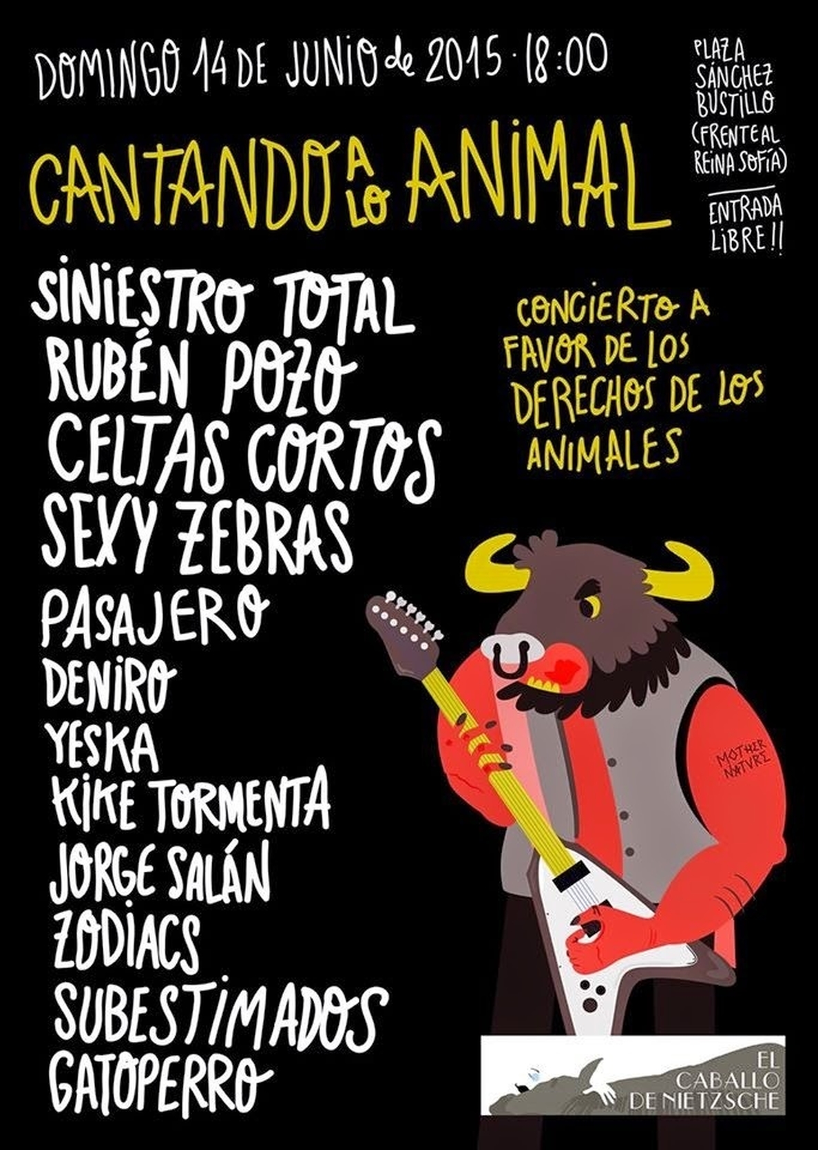 Festival gratuito por los derechos de los animales el 14 de junio en Madrid