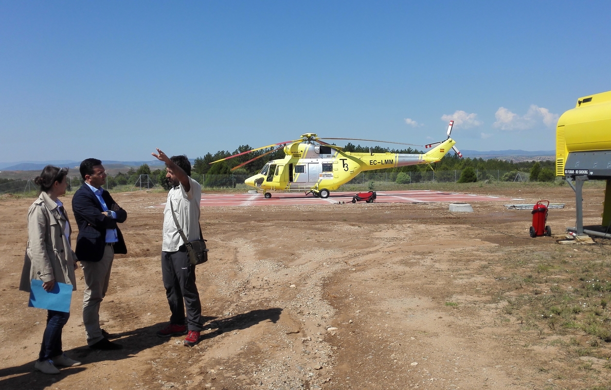 Teruel cuenta con un nuevo helipuerto para luchar contra los incendios forestales