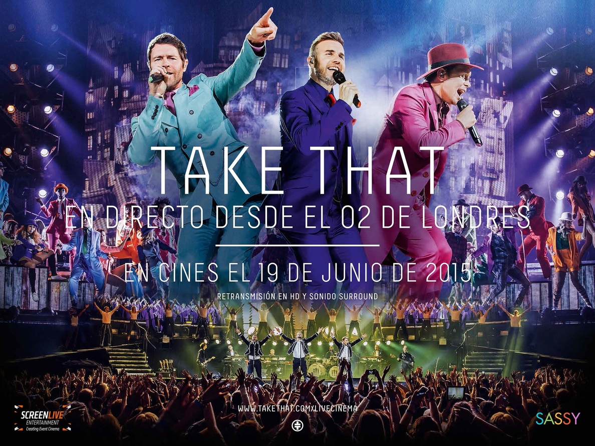 El Cinesa Festival Park, entre las salas que retransimitirán en directo el concierto de Take That el 19 de junio