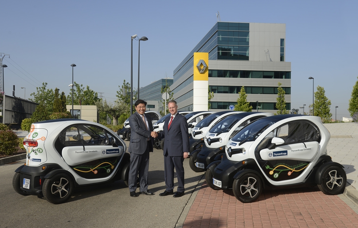 Renault España entrega siete unidades del eléctrico Twizy a ThyssenKrupp Elevadores