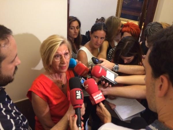 Rosa Díez afronta con «tranquilidad» el Congreso de UPyD en el que cederá el bastón de mando del partido
