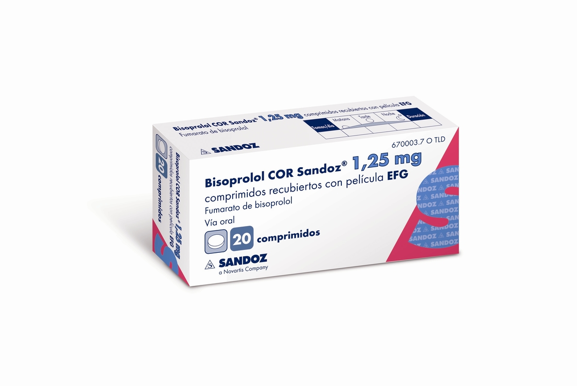 Sandoz (Novartis) lanza »Bisoprolol COR 1,25 mg» para la insuficiencia cardiaca crónica estable