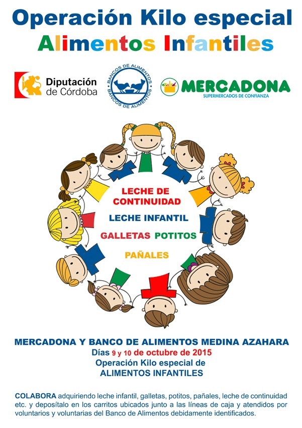 Banco de Alimentos Medina Azahara y Mercadona organizan la III Operación Kilo de Alimentación Infantil