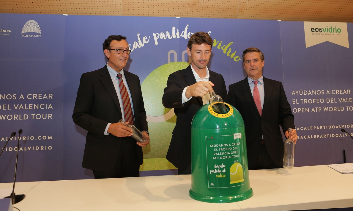 El trofeo del ganador del Valencia Open se fabricará con vidrio reciclado