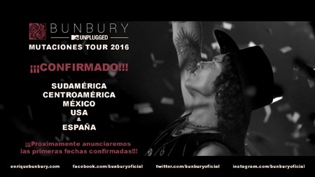 Bunbury anuncia nueva gira: Mutaciones Tour 2016
