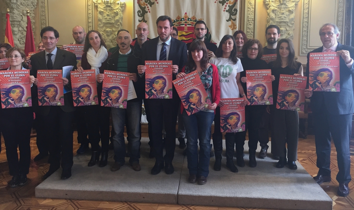 La Corporación municipal de Valladolid se suma a una veintena de colectivos en la Marcha Mundial por el Clima