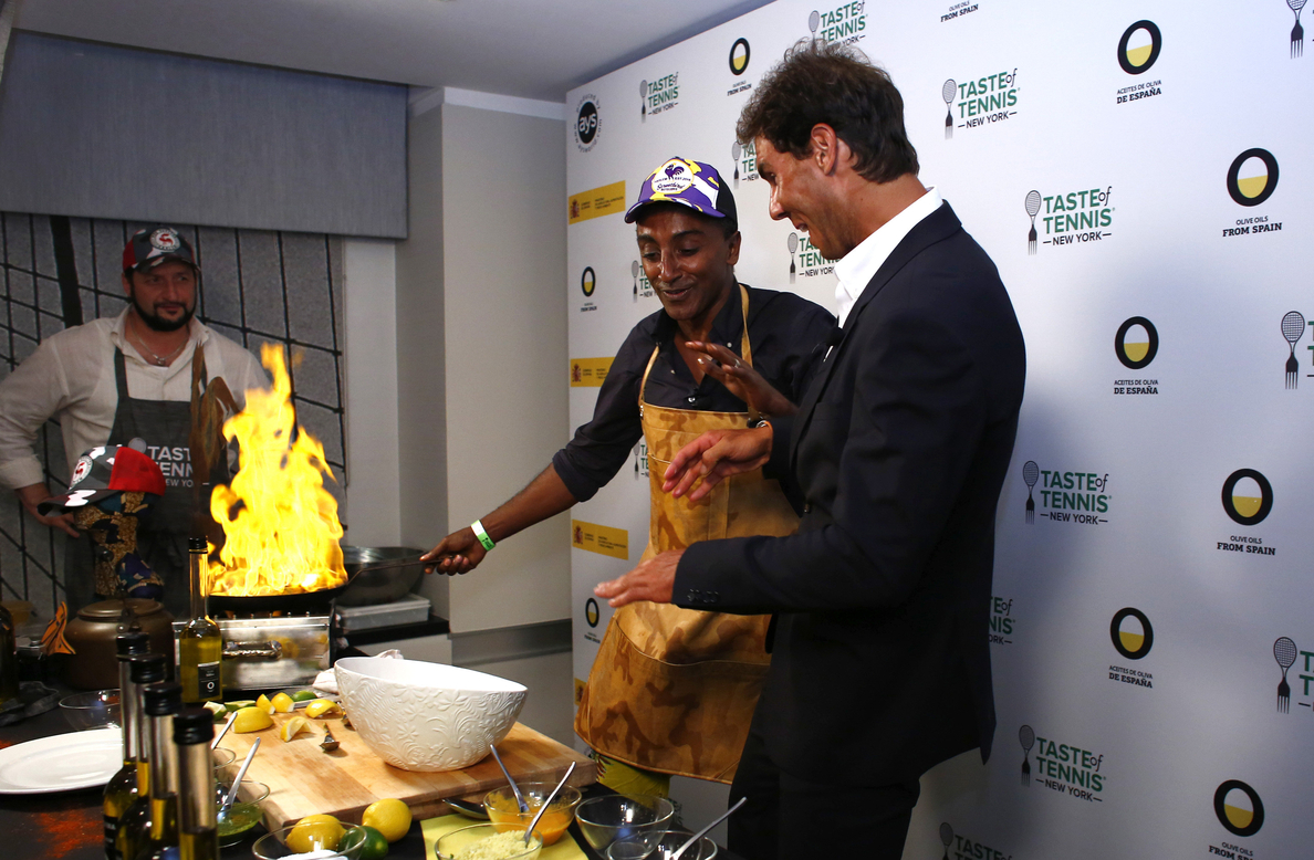 El «chef» Rafael Nadal promociona el aceite de oliva en Nueva York