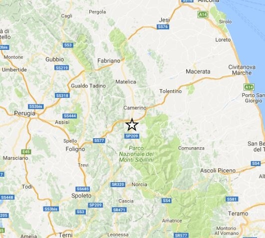 Registrado un terremoto de magnitud 4,8 en la región de Macerata, en el centro de Italia