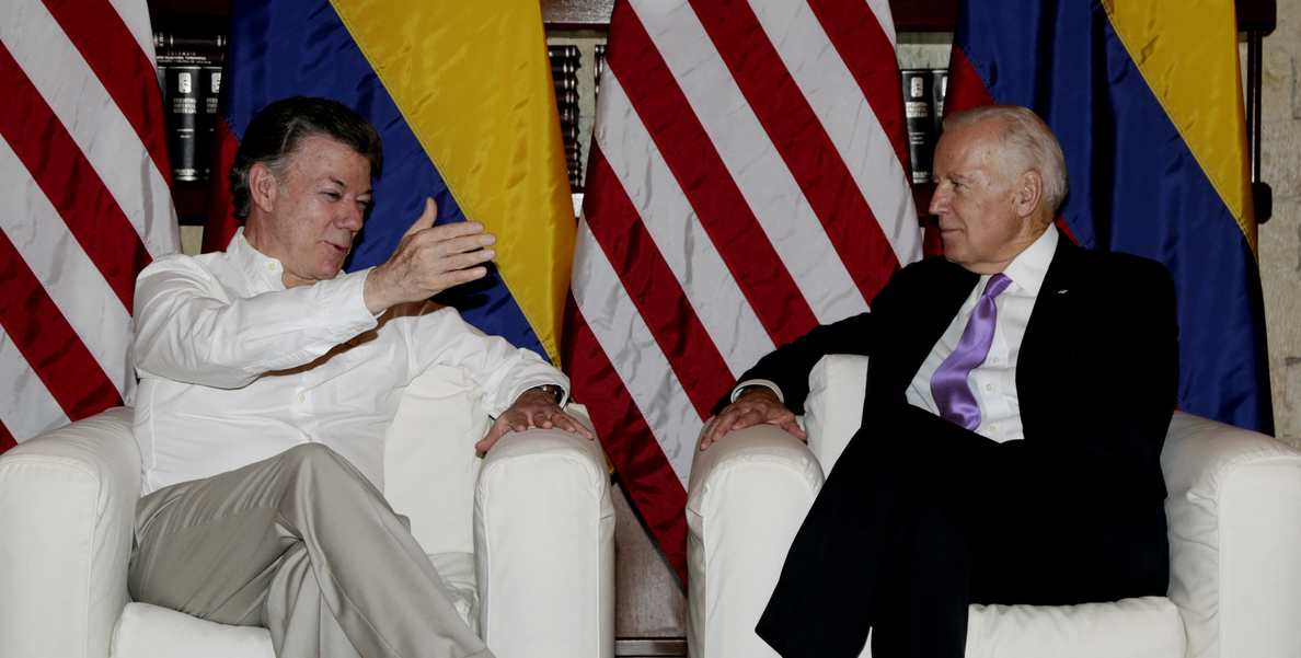 Santos y Biden celebran en Cartagena «el primer día de paz con las FARC»