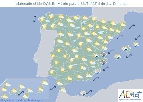 Las fuertes lluvias continuarán hoy en Valencia y Alicante