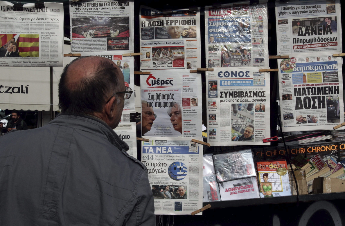 Los medios de comunicación griegos realizan una huelga de 24 horas