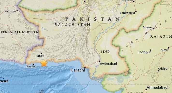 Registrado un terremoto de magnitud 6,3 en la costa suroccidental de Pakistán