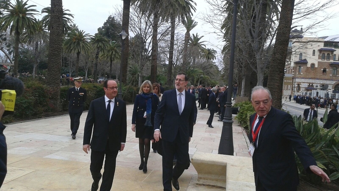 Arranca la cumbre hispano francesa en Málaga con Rajoy y Hollande determinados a impulsar el proyecto europeo