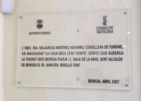 Benissa (Alicante) retirará una placa dedicada a Milagrosa Martínez tras ser condenada a nueve años de prisión