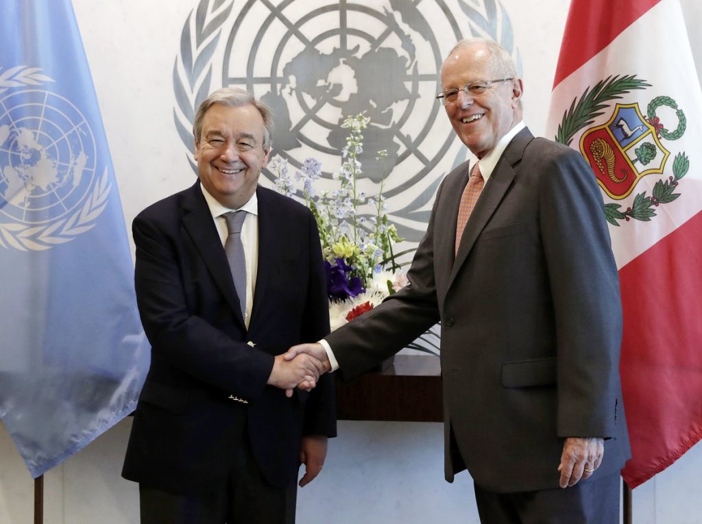 Kuczynski traslada al jefe de la ONU su apoyo al multilateralismo