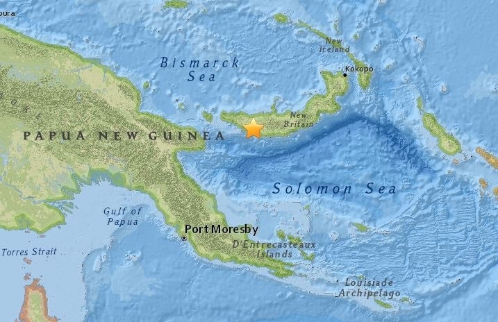 Registrado un terremoto de magnitud 6,5 en Papúa Nueva Guinea