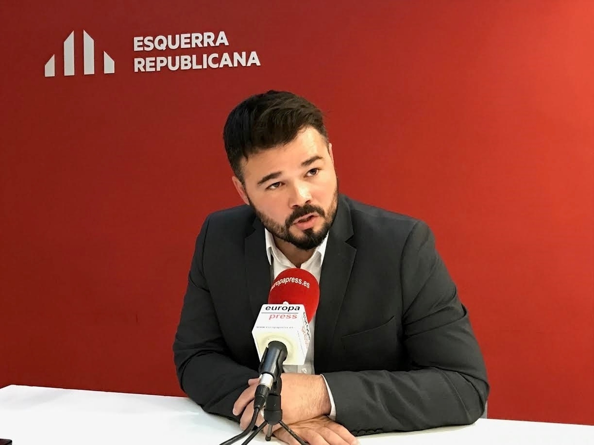 Rufián (ERC) se abre a negociar la moción de censura: «Somos los campeones antirajoy»