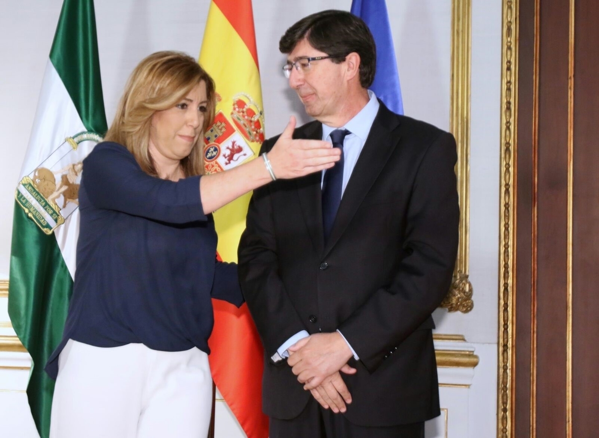 Susana Díaz y Cs acuerdan poner fechas a los compromisos restantes y priorizar reforma electoral y aforamientos