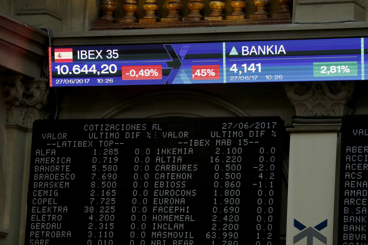El IBEX 35 cede un 0,11 % pese al impulso de Bankia tras su acuerdo con BMN