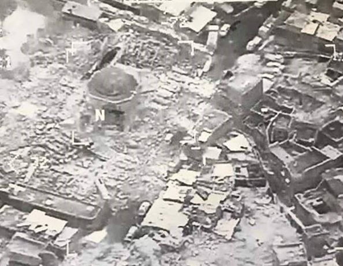 Las tropas iraquíes toman las ruinas de la mezquita del «califato» del EI