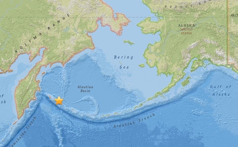 Registrado un terremoto de magnitud 7,8 frente a la península de Kamchatka con riesgo de tsunami