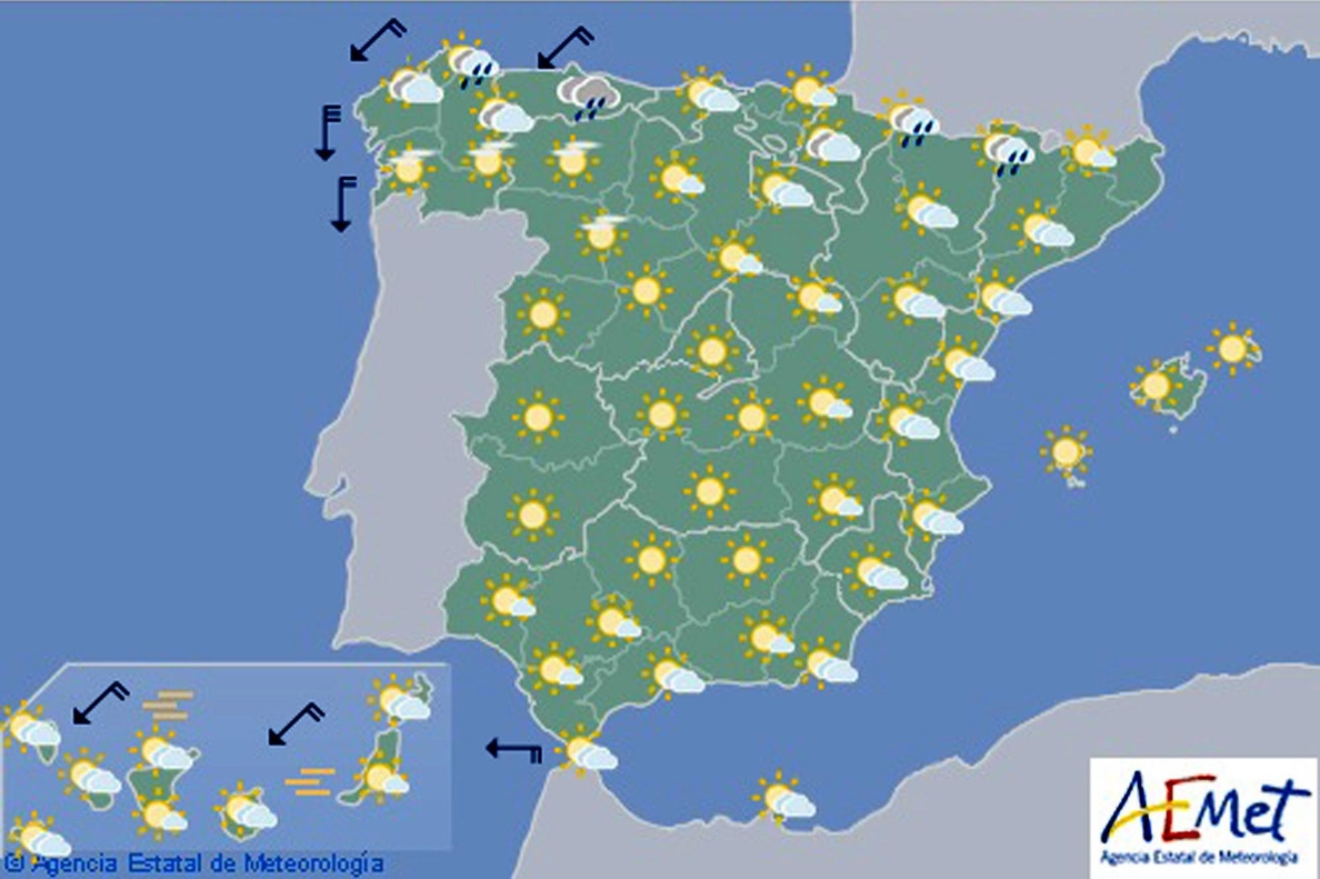 Persiste el calor en Canarias, el sur y el este, y tormentas en Pirineos