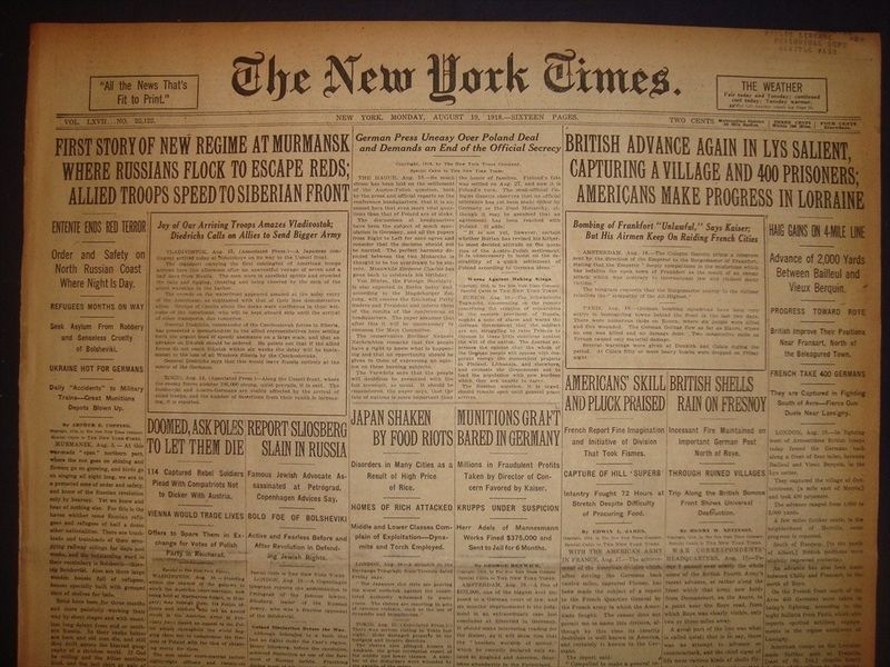 Se publica la primera edición del New York Times