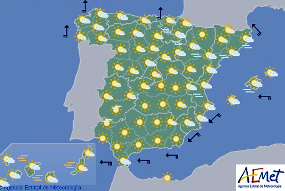 Hoy, temperaturas altas en buena parte del país, especialmente en Galicia