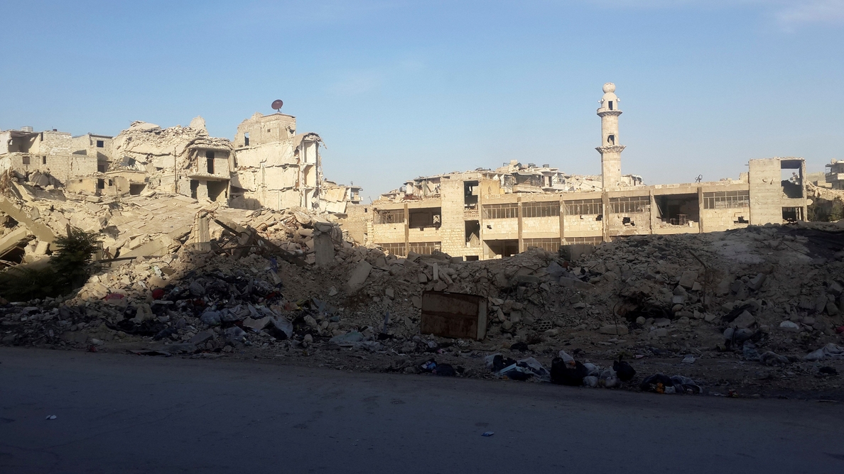 La reconstrucción de edificios sigue siendo la tarea más acuciante en Alepo