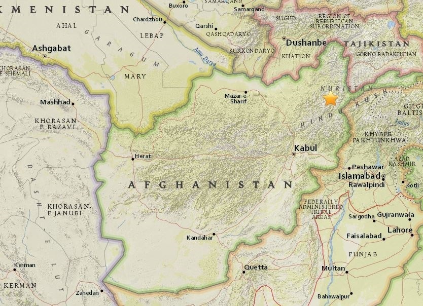 Registrado un terremoto de magnitud 5,3 en el noreste de Afganistán