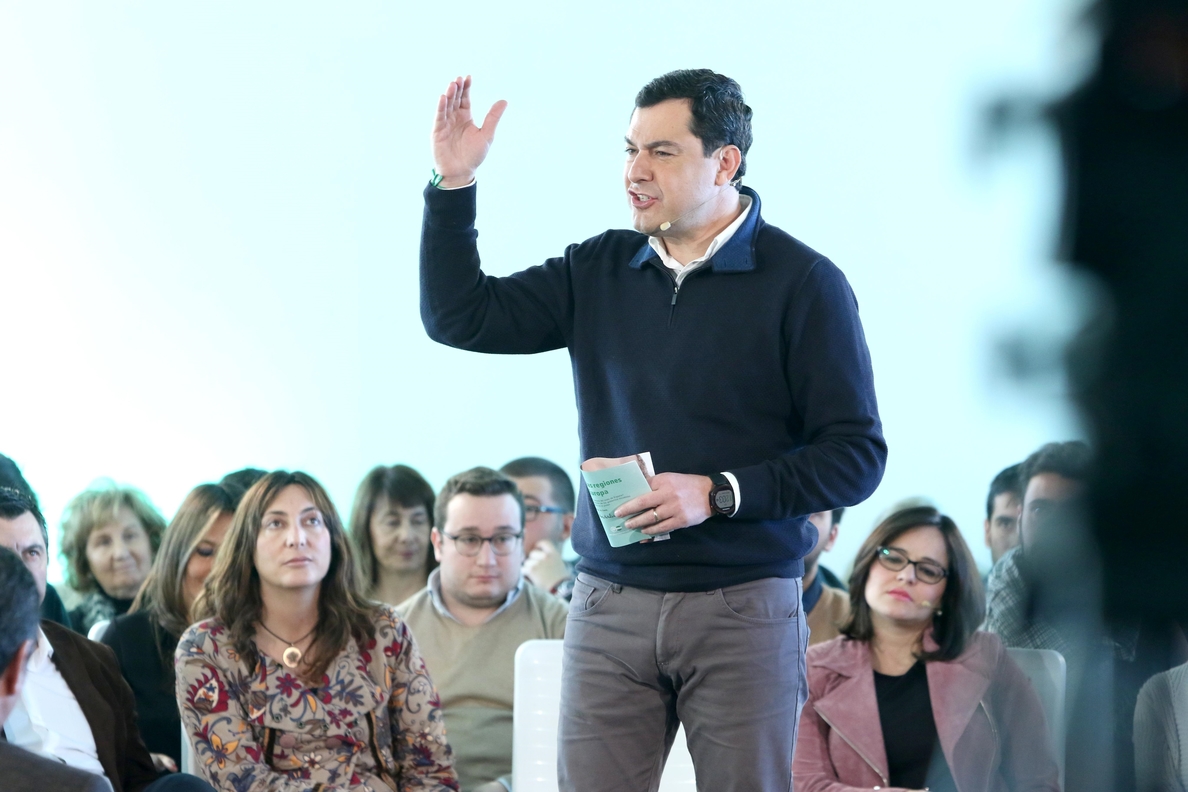 Moreno promete crear 600.000 empleos durante la próxima legislatura si se convierte en presidente de la Junta andaluza