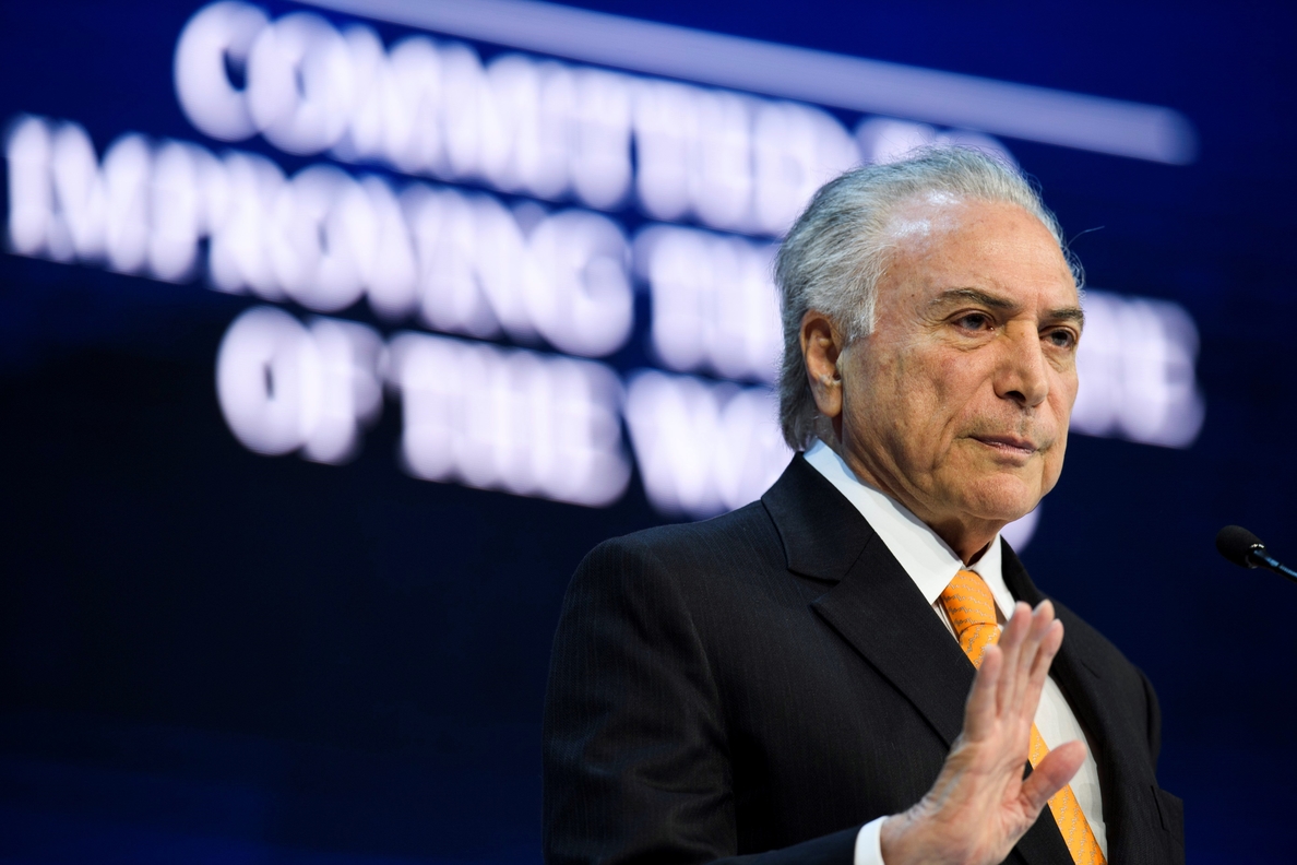Temer asegura en Davos que «Brasil está de vuelta» y más próspera y abierta