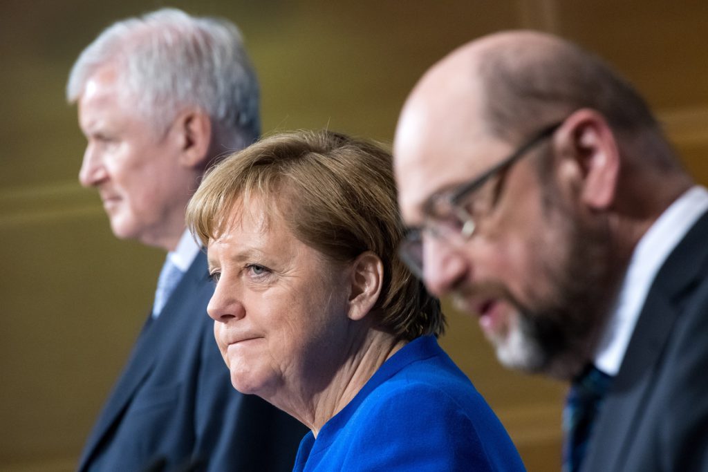Merkel y Schulz se dan de plazo hasta el 4 de febrero para cerrar el acuerdo de gobierno