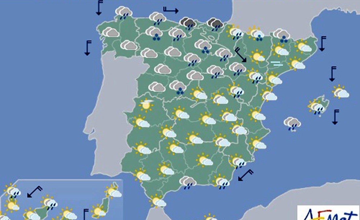 Precipitaciones persistentes en el Cantábrico oriental y norte de Navarra