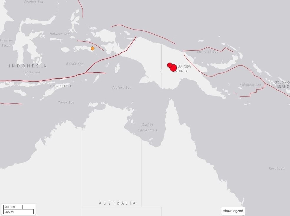 Al menos catorce muertos por el terremoto del lunes en Papúa Nueva Guinea