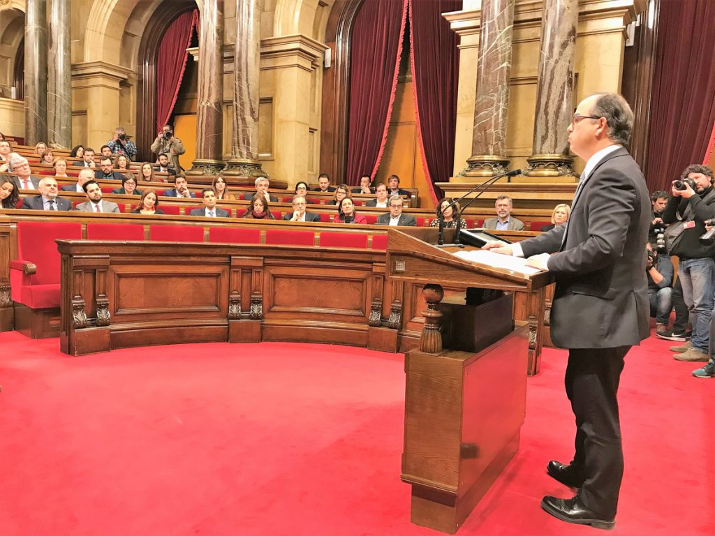 El Parlamento catalán rechaza la investidura de Turull por la abstención de la CUP