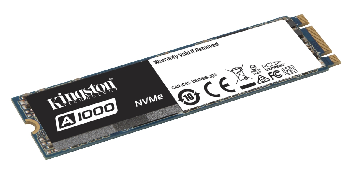 Kingston presenta la unidad SSD A1000, el primer PCIe NVMe de gama básica con tecnología NAND 3D